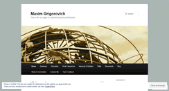 Desktop Screenshot of maximgrigorovich.com